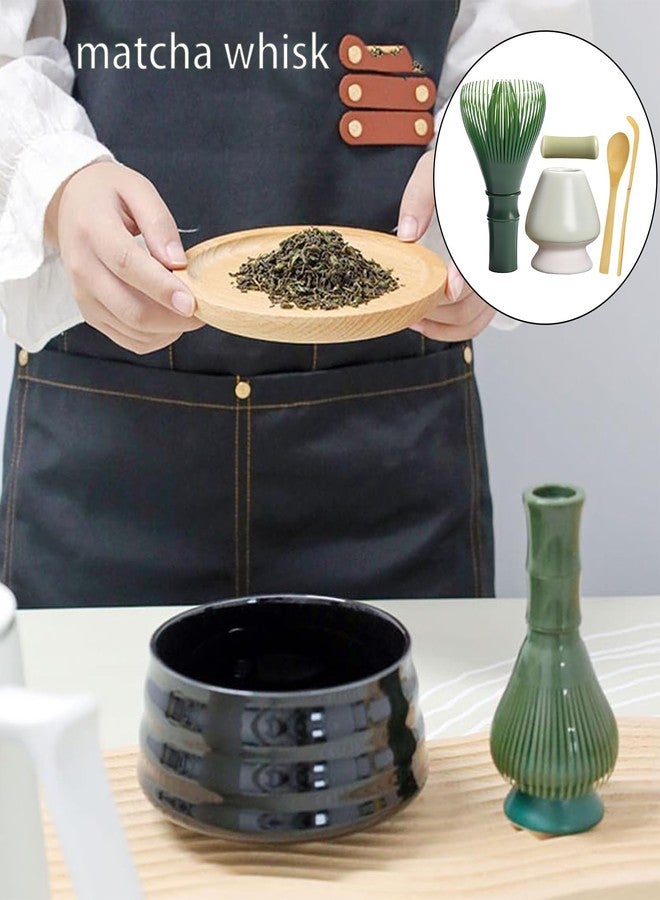 CartHome طقم خفاقة شاي ماتشا مكون من 5 قطع، حامل خفاقة ماتشا ياباني تقليدي، أدوات ماتشا خضراء للاستخدام المنزلي والمكتبي، مثالي لتنظيم ركن تحضير الشاي في المطبخ - Image 4